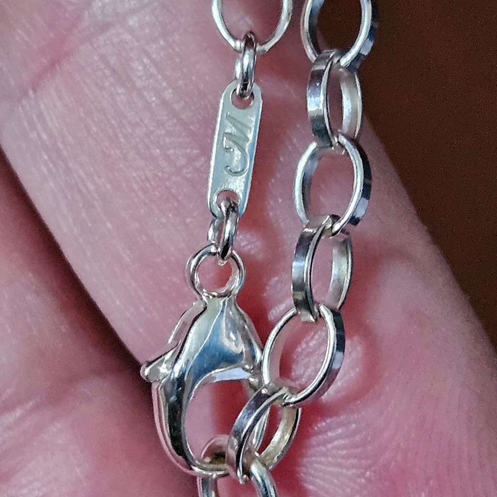 Rare Modern Monica Rich Kosann Cross Sapphire 925 Silver Charm Pendant Bracelet — image 7 of 8